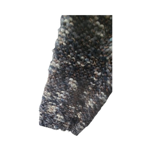 Women's Knit Sweater, Grey and Blue - Picture 4 of 4